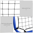 HOMCOM Double Sided Football Rebounder Net, Football Rebound Goal with Five Adjustable Angles, Blue - anydaydirect
