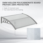 Outsunny Door Canopy Awning Outdoor Window Rain Shelter Cover for Front/Back Door Porch Clear 100 x 75cm - anydaydirect
