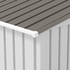 Outsunny 9 x 6FT Garden Storage Shed, Metal Outdoor Storage Shed House with Floor Foundation, Ventilation & Doors, Grey - anydaydirect