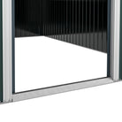 Outsunny Garden Metal Storage Shed Outdoor Metal Tool House with Double Sliding Doors and 2 Air Vents, 11.3x9.2ft, Green - anydaydirect