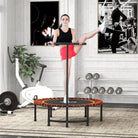 HOMCOM Mini Round Steel Frame Trampoline w/ Adjustable Handle, Orange - anydaydirect