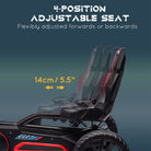 HOMCOM Children Pedal Go Kart, Kids Ride on Racer w/ Adjustable Seat, Shock Absorption EVA Tyres, Handbrake, for Kids Aged 3-8, Red - anydaydirect