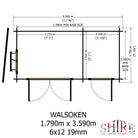 Shire Walsoken 6x12 Log Cabin
