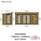 Shire Walsoken 6x14 Log Cabin