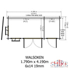 Shire Walsoken 6x14 Log Cabin