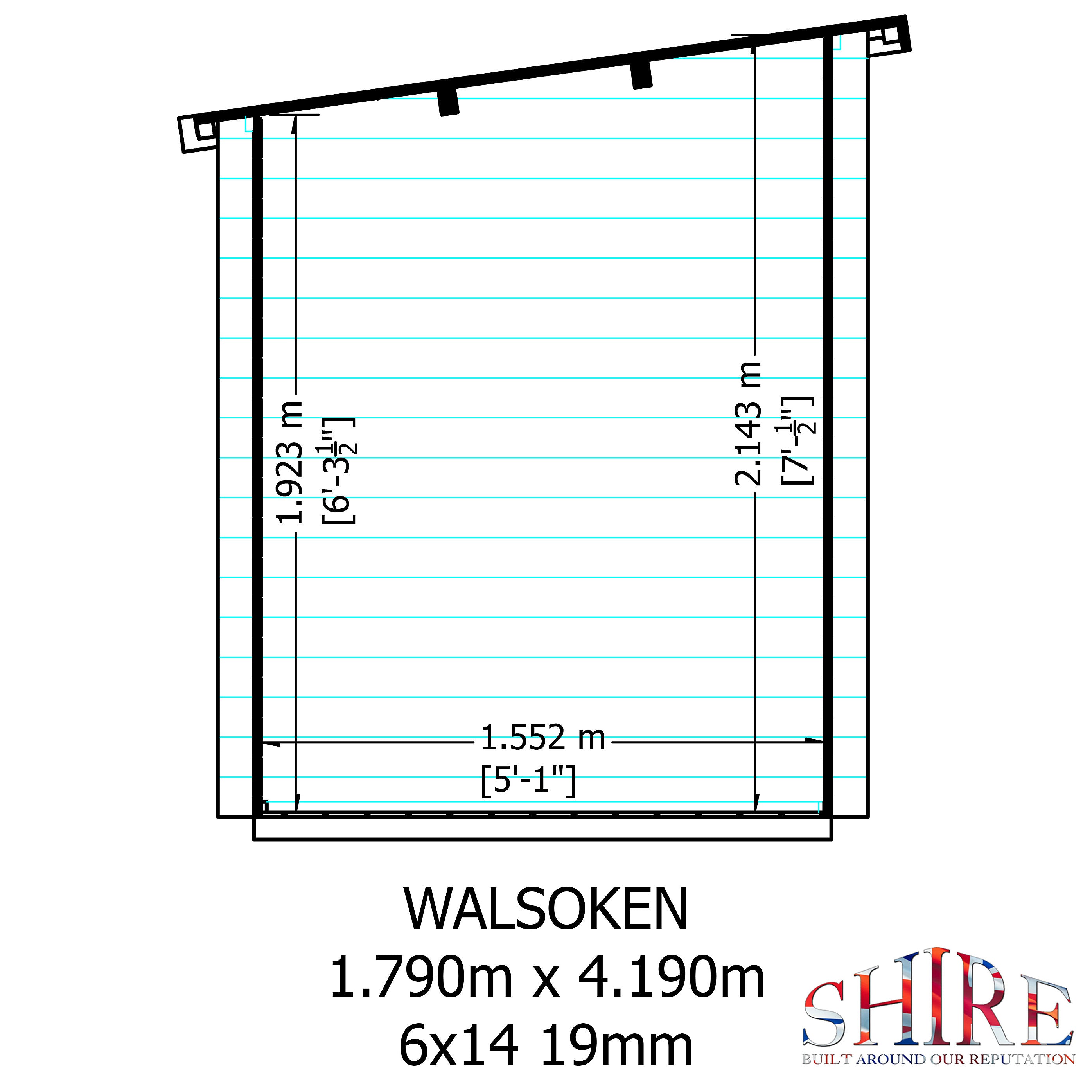 Shire Walsoken 6x14 Log Cabin