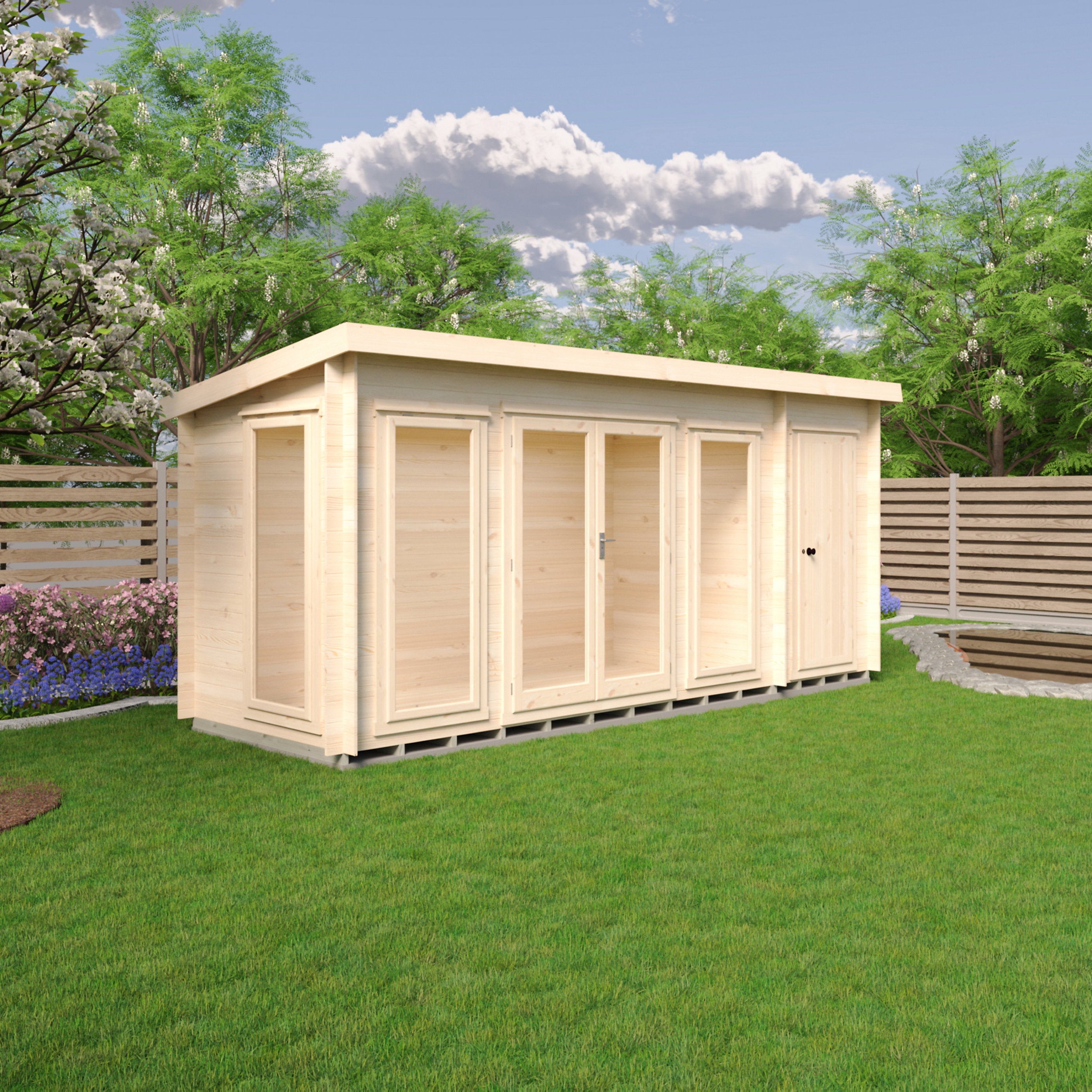Shire Walsoken 6x17 Log Cabin