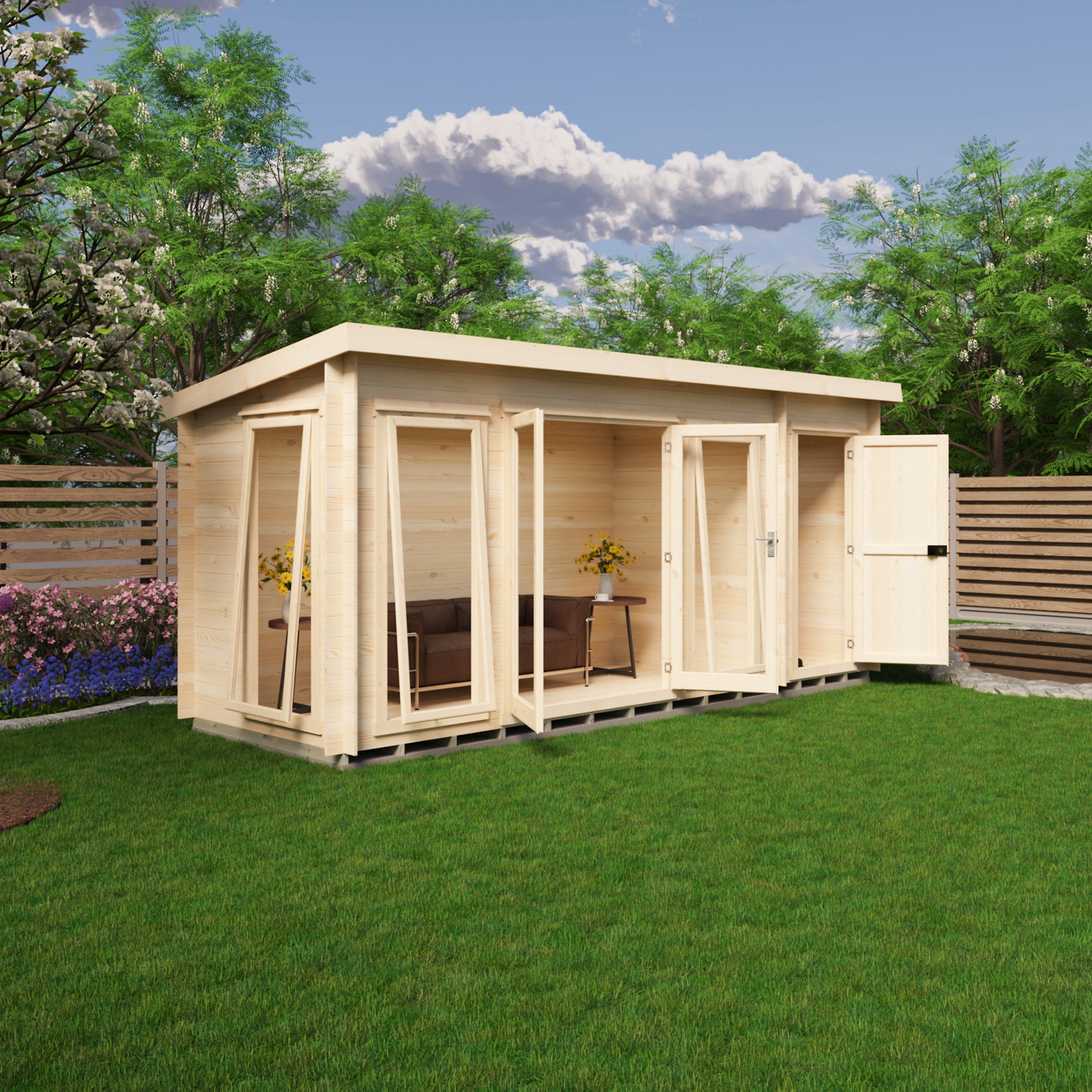 Shire Walsoken 6x17 Log Cabin