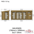 Shire Walsoken 6x17 Log Cabin