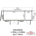 Shire Walsoken 6x17 Log Cabin