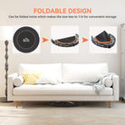 HOMCOM 48" Foldable Mini Fitness Trampoline, with Adjustable Foam Handle, Orange - anydaydirect