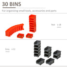 DURHAND 30 Cubbie On-Wall Storage Board Tool Screw Organiser Garage Workshop DIY Container w/ Screw Kit Tool Equipment Tidy - anydaydirect