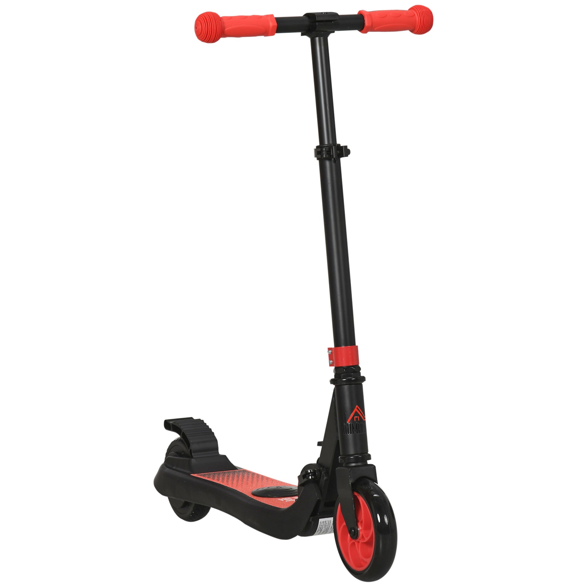HOMCOM Folding Electric Scooter Adult E Scooter, 120W, with Rear Wheel Brake, 8km/h Maximum Speed, for Ages 6+ Years Old, Red - anydaydirect