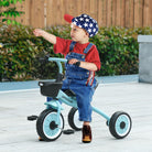 AIYAPLAY Kids Trike, Tricycle, with Adjustable Seat, Basket, Bell, for Ages 2-5 Years - Blue - anydaydirect