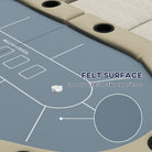 SPORTNOW 10 Player Folding Poker Table, with Cup Holders, Cushioning Edge, Brown and Blue - anydaydirect