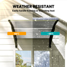 Outsunny Front Door Canopy, Outdoor Awning, Rain Shelter for Window, Porch and Front/Back Door, 103 x 96.5 cm, Clear - anydaydirect