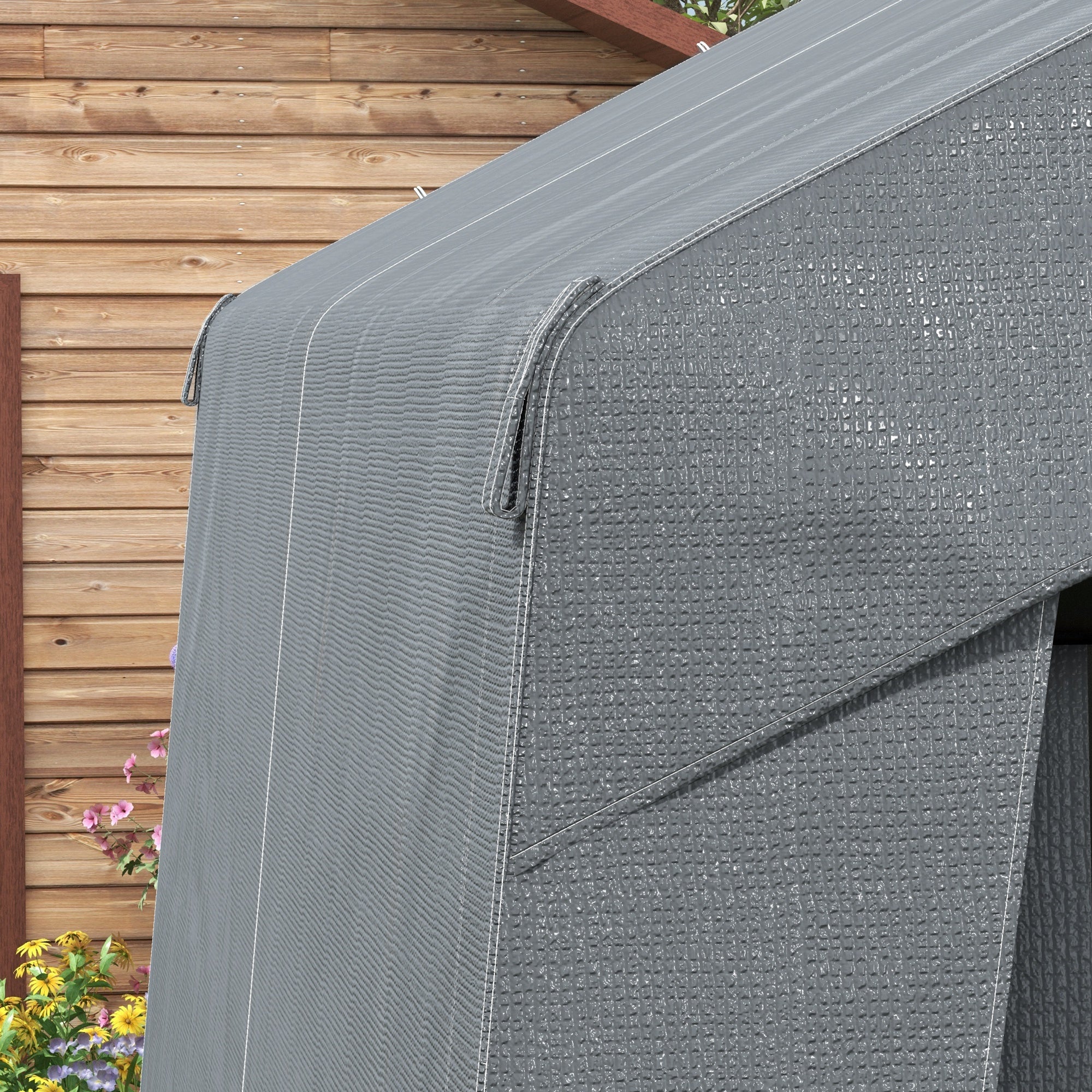 Outsunny 3 x 3(m) Waterproof Portable Shed, Garden Storage Tent with Ventilation Window, for Bike, Motorbike, Garden Tools - anydaydirect