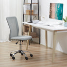 Vinsetto Office Chair, Armless Desk Chair, Adjustable Computer Swivel Chair with Rolling Wheels and Mesh Back for Home Work Study, Grey - anydaydirect