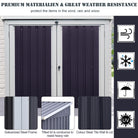 Outsunny 5ft x 3ft Garden 2-Bin Corrugated Steel Rubbish Storage Shed w/ Locking Doors Lid Outdoor Hygienic Dustbin Unit Garbage Trash Cover - anydaydirect