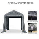Outsunny 9 X 7.5ft Temporary Outdoor Equipment Shed - Dark Grey - anydaydirect