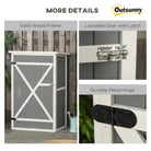 Outsunny Wooden Garden Storage Shed Fir Wood Tool Cabinet Organiser with Shelves 75L x 56W x115Hcm Grey - anydaydirect