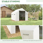 Outsunny Polyethylene Walk-in Polytunnel Greenhouse, 2 x 3(m), White - anydaydirect