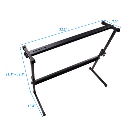 Glarry Z-Shape Adjustable Electric Piano Rack Stand - anydaydirect