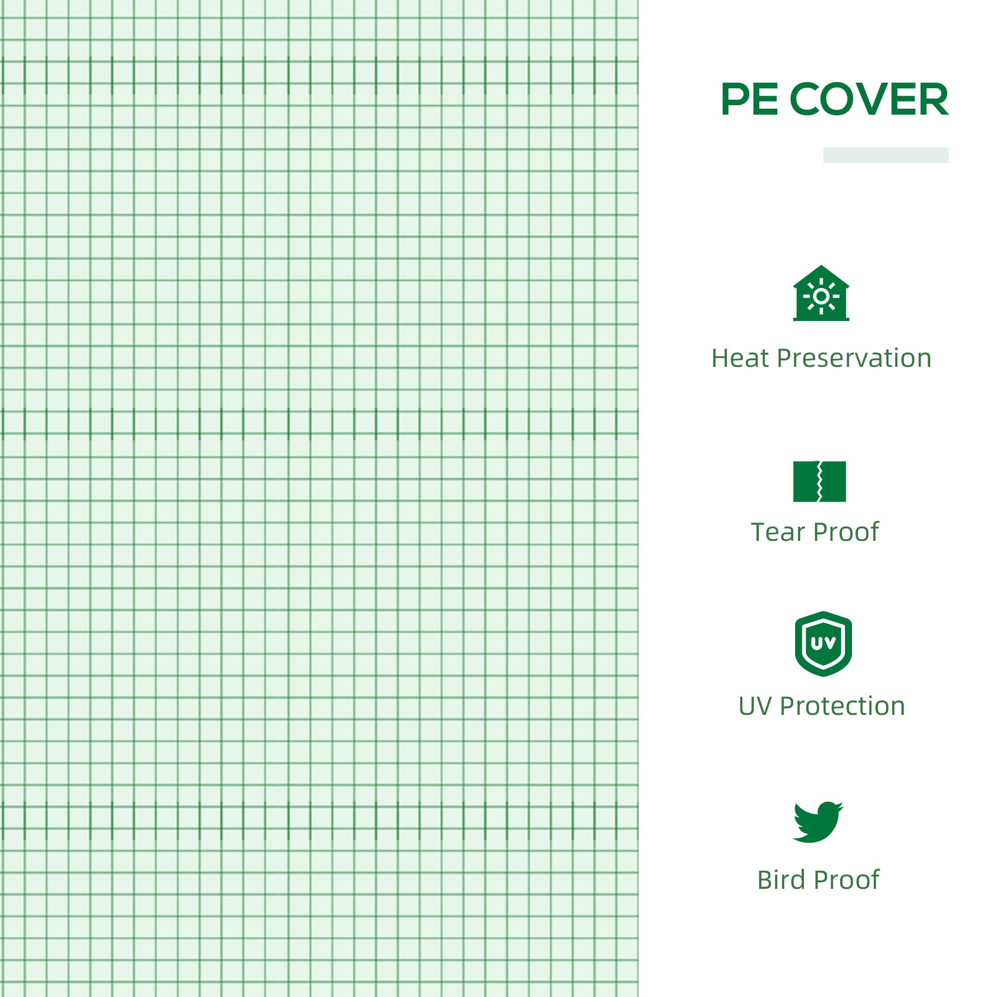 Outsunny Small Greenhouse, Small Plant Grow House for Outdoor with Durable PE Cover, Observation Windows, 120 x 60 x 60 cm, Green - anydaydirect