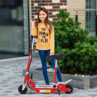 HOMCOM 120W Teens Foldable Kids Powered Scooters 24V Rechargeable Battery Adjustable Ride on Outdoor Toy (Red) - anydaydirect