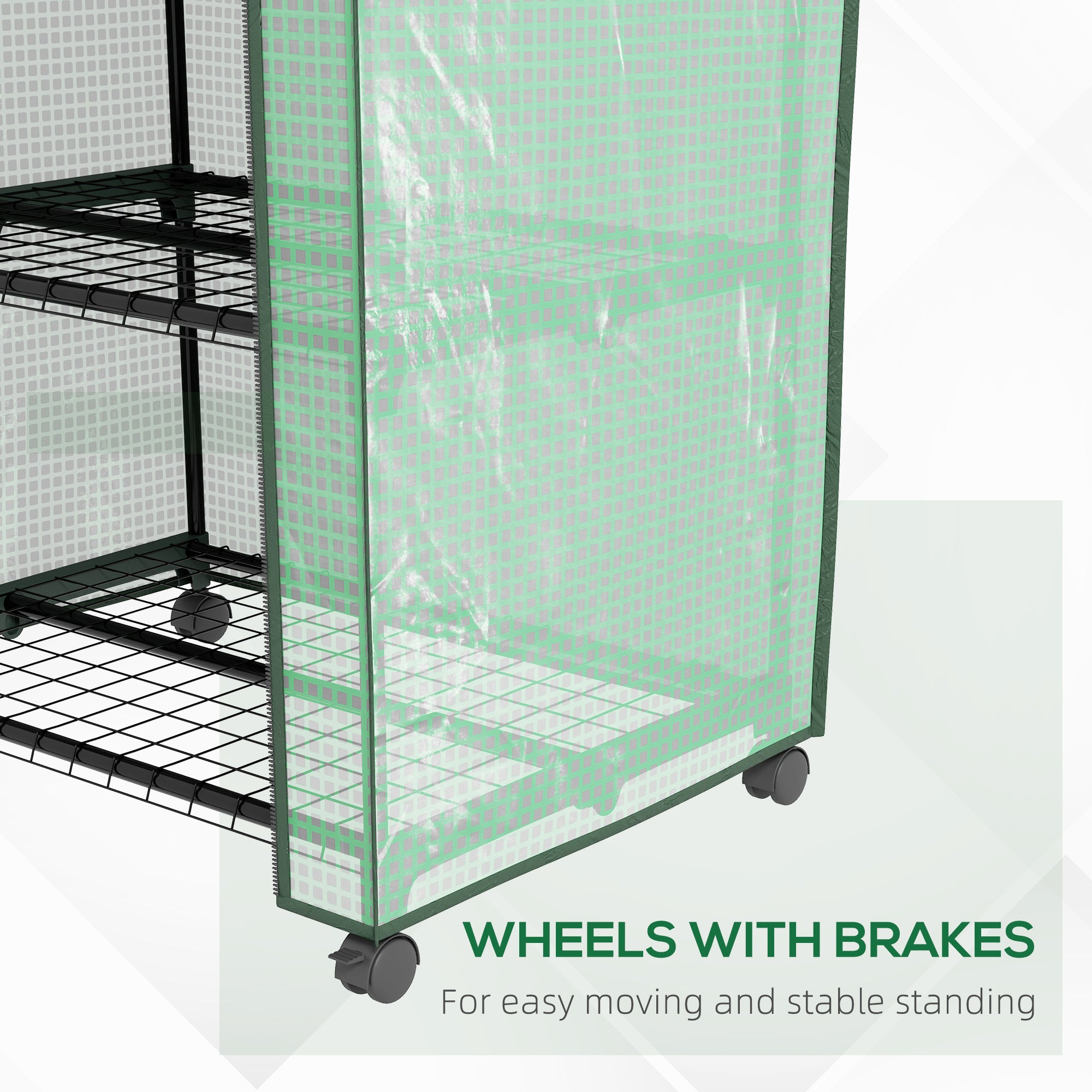 Outsunny Three-Tier Mini Greenhouse - Green - anydaydirect