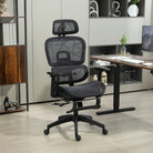 HOMCOM Multi-Adjustable Mesh Office Chair - Black - anydaydirect