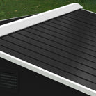 Outsunny 8 x 6ft Garden Storage Shed Double Door Ventilation Windows Sloped Roof Outdoor Equipment Tool, Grey - anydaydirect
