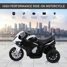 HOMCOM Compatible for Electric Kids Ride on Motorcycle BMW S1000RR w/ Headlights Music Battery Powered Play Bike 6V Black - anydaydirect