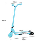 AIYAPLAY Electric Scooter for Kids Ages 4-7, with Auxiliary Rear Wheels, Flashing LED Light and Electric Brake, Kids Electric Scooter for Boys Girls, 6 KM/H & 8 KM, Blue - anydaydirect