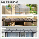 Outsunny 14 Pieces Polycarbonate Sheets, 121 x 61 x 0.4cm Twin-Wall Plastic Roofing Sheets, 10m² Replacement Greenhouse Panels, Waterproof and UV Protection, Clear - anydaydirect