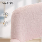 HOMCOM Faux Fur Rabbit Chair - Light Pink - anydaydirect