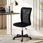 Vinsetto Computer Desk Chair, Armless Mesh Office Chair with Adjustable Height and Rolling Wheels, Black - anydaydirect