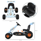 HOMCOM Kids Adjustable Seat PP Pedal Go-Kart Blue/Orange - anydaydirect