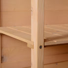 Outsunny Wooden Garden Storage Shed Fir Wood Tool Cabinet Organiser with Shelves 75L x 56W x115Hcm - anydaydirect