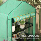Outsunny Four-Tier Mini Greenhouse, with Reinforced Plastic Cover - anydaydirect