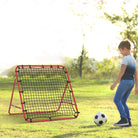HOMCOM Rebounder Net, Practise Kickback Goal, for Teens, Adults Training - Red - anydaydirect