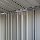 Outsunny 5ft x 4ft Garden Metal Storage Shed, Tool Storage Shed with Sliding Door, Sloped Roof and Floor Foundation for Garden, Backyard, Patio, Grey - anydaydirect
