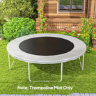 SPORTNOW Replacement Trampoline Mat with Spring Pull Tool, 72 V-Hooks, for 12ft Trampoline using 14cm Springs, Black - anydaydirect
