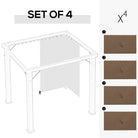 Outsunny Set of Four 3 x 4m Gazebo Replacement Walls - Dark Brown - anydaydirect