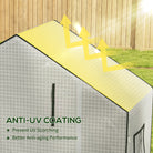 Outsunny Greenhouse Cover Replacement Walk-in PE Hot House Cover with Roll-up Door and Windows, 140 x 73 x 190cm, White - anydaydirect