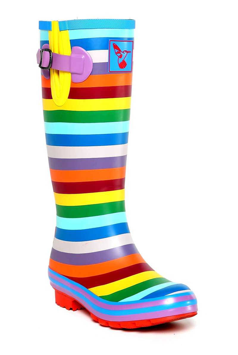 Evercreatures Rainbow Tall Wellies - anydaydirect