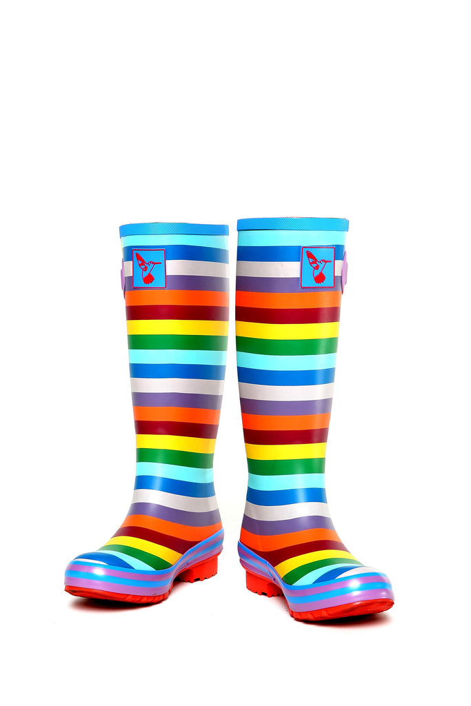 Evercreatures Rainbow Tall Wellies - anydaydirect