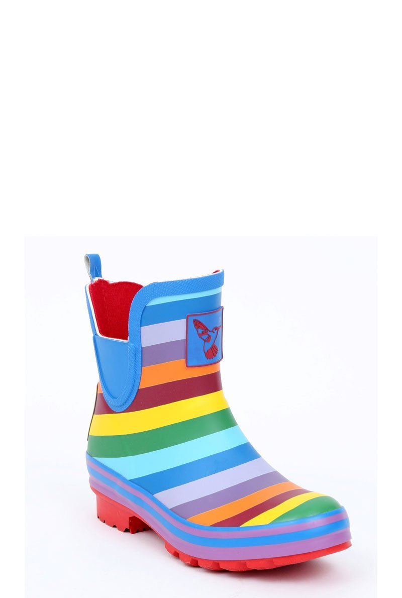 Evercreatures Rainbow Meadow Ankle Wellies - anydaydirect