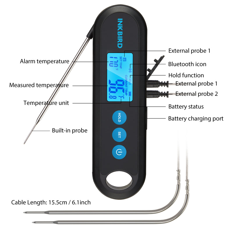 INKBIRD Bluetooth Food Thermometer - anydaydirect