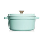 Grandfeu Enamelled Cast Iron Pot in Light Blue, 4.7l. With Lid - anydaydirect